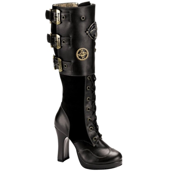 Demonia Shoes - Steampunk Demonia Boots Size 6